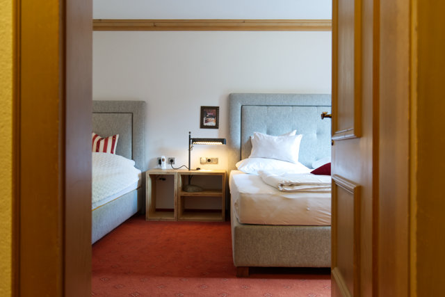 Dreibettzimmer im Gannerhof Haupthaus